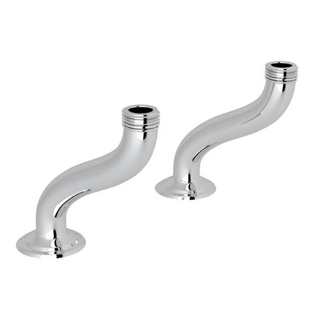 Rohl - Extended Deck Pillar Unions - Polished Chrome