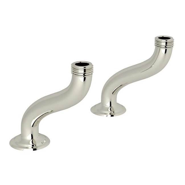 Rohl - Extended Deck Pillar Unions - Polished Nickel
