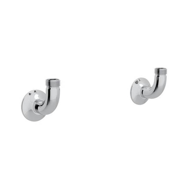 Rohl - Georgian EraE Bridge Kitchen Faucet Wall Unions - Polished Chrome