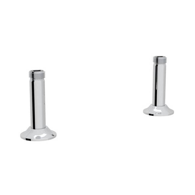 Rohl - Georgian EraE Bridge Faucet Straight Deck Unions - Polished Chrome