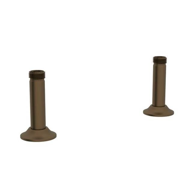 Rohl - Georgian EraE Bridge Faucet Straight Deck Unions - English Bronze