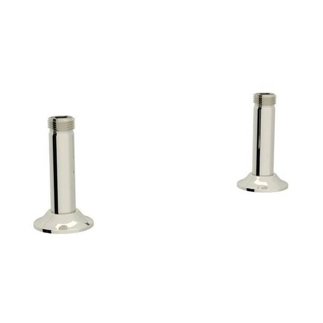 Rohl - Georgian EraE Bridge Faucet Straight Deck Unions - Polished Nickel