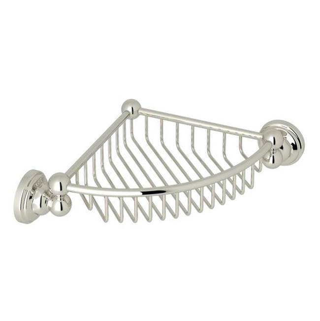 Rohl - EdwardianE Wall Mount Corner Basket - Polished Nickel