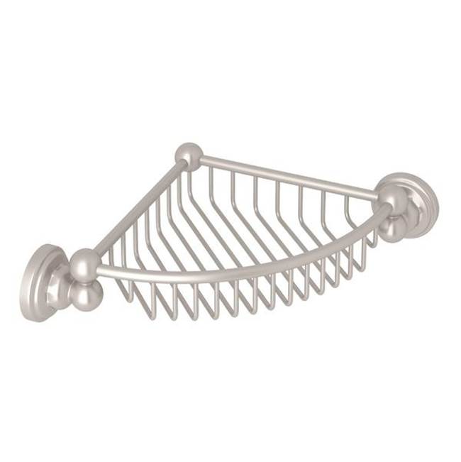 Rohl - EdwardianE Wall Mount Corner Basket - Satin Nickel