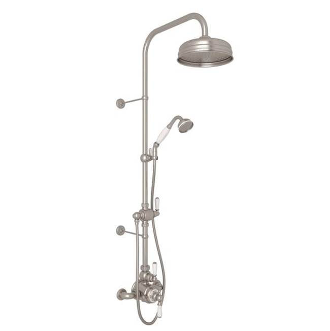 Rohl - EdwardianE 3/4'' Exposed Wall Mount Thermostatic Shower System - Satin Nickel
