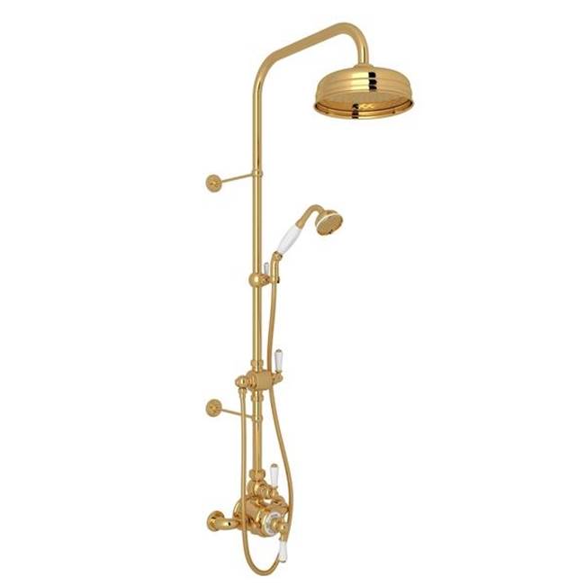 Rohl - EdwardianE 3/4'' Exposed Wall Mount Thermostatic Shower System - English Gold