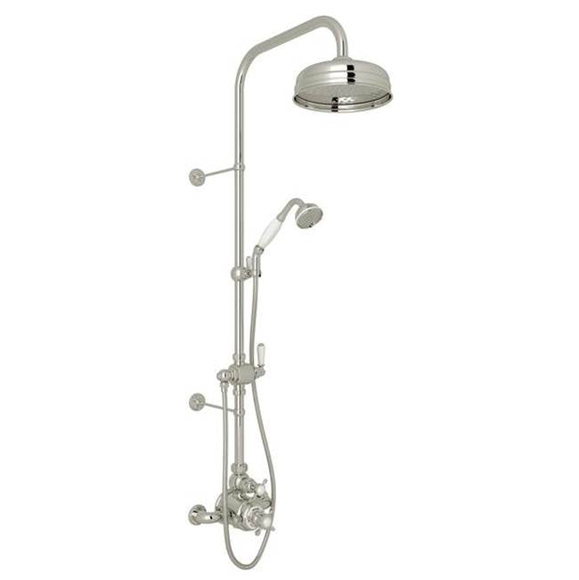 Rohl - EdwardianE 3/4'' Exposed Wall Mount Thermostatic Shower System - Polished Nickel