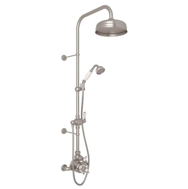 Rohl - EdwardianE 3/4'' Exposed Wall Mount Thermostatic Shower System - Satin Nickel