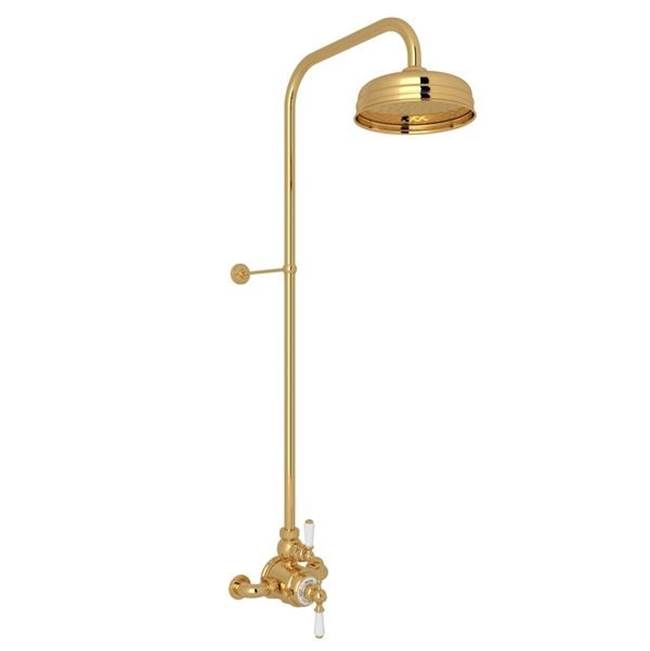 Rohl - EdwardianE 3/4'' Exposed Wall Mount Thermostatic Shower System - English Gold