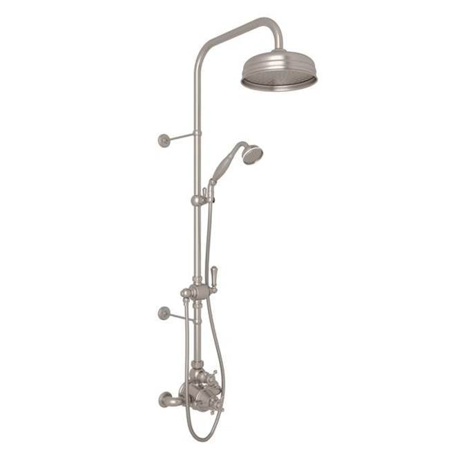 Rohl - Georgian EraE 3/4'' Exposed Wall Mount Thermostatic Shower System - Satin Nickel