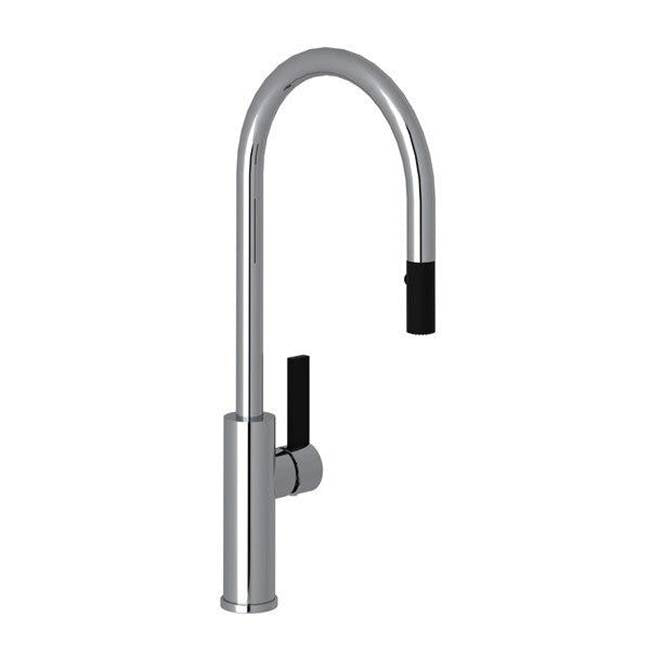 Rohl - TuarioE Pull-Down Kitchen Faucet With C-Spout - Polished Chrome