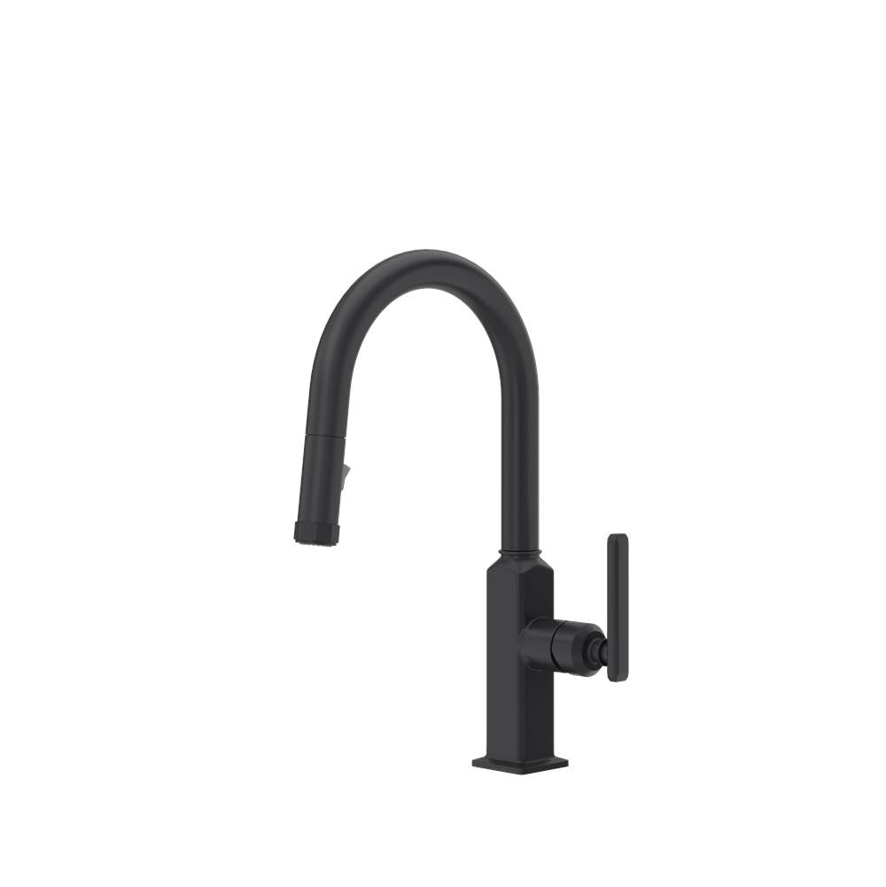 Rohl - ApothecaryE Pull-Down Bar/Food Prep Kitchen Faucet - Matte Black