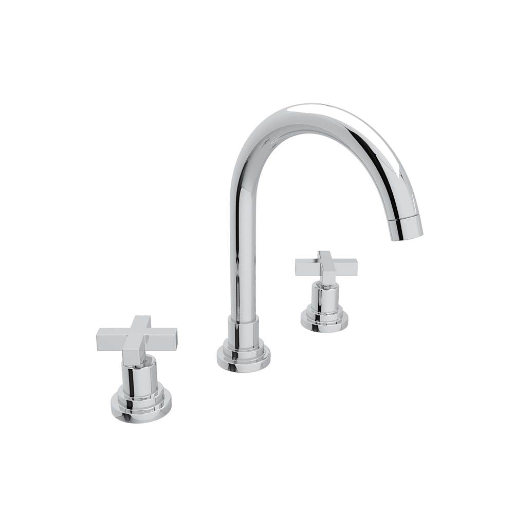 Rohl - Lombardia Widespread Lavatory Faucet With C-Spout - Polished Chrome