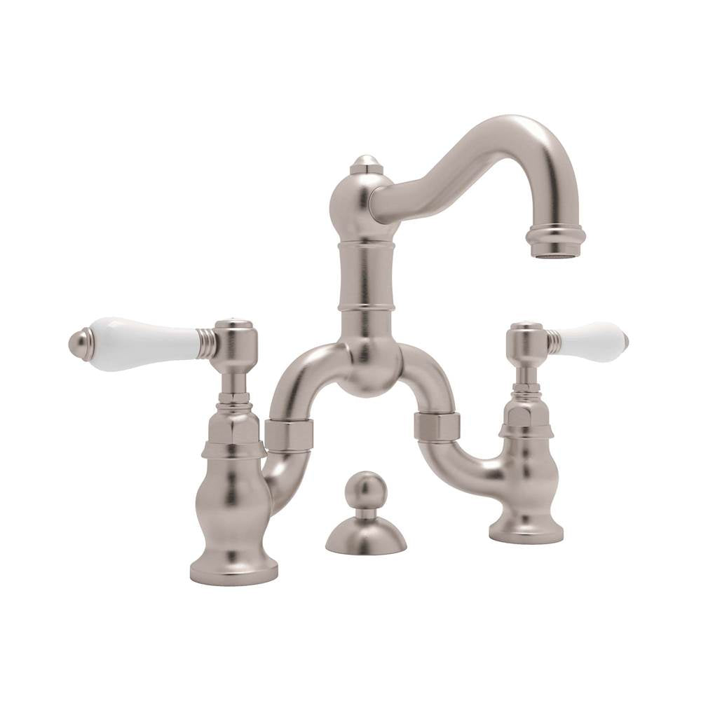 Rohl - Acqui Bridge Lavatory Faucet - Satin Nickel
