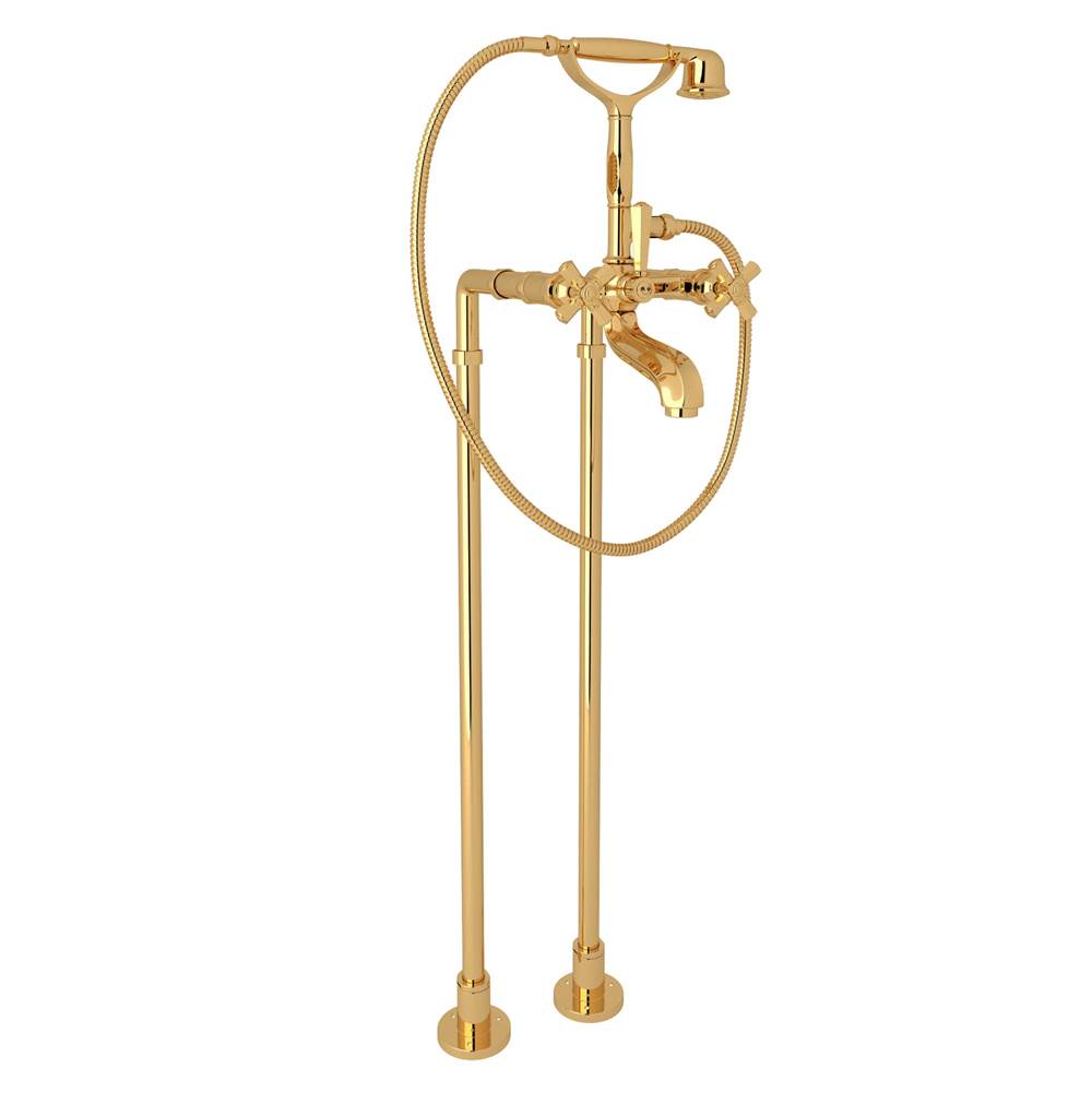 Rohl - Palladian Floor Mount Tub Filler - Italian Brass