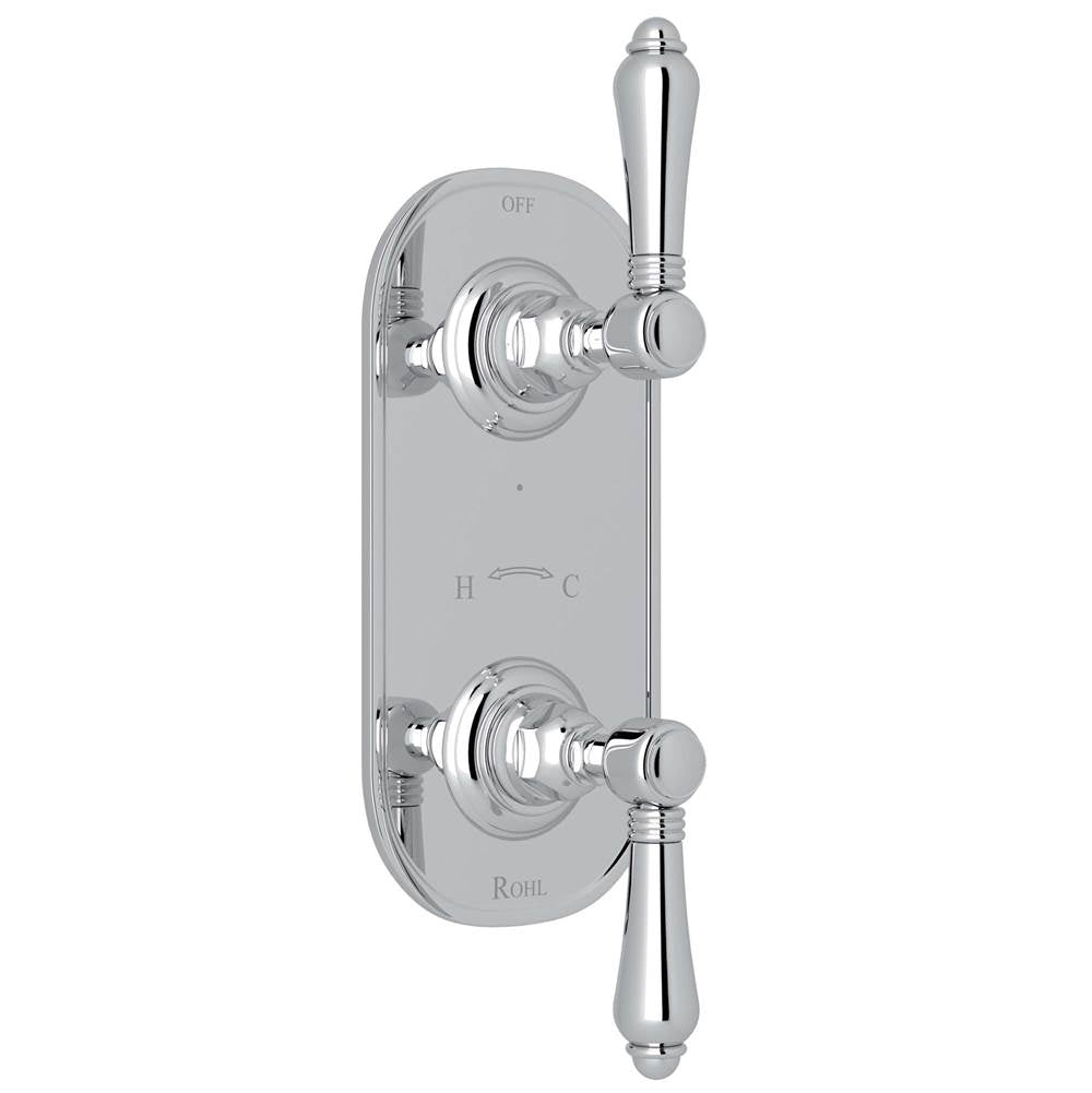 Rohl - 1/2'' Thermostatic Trim With Diverter - Polished Chrome
