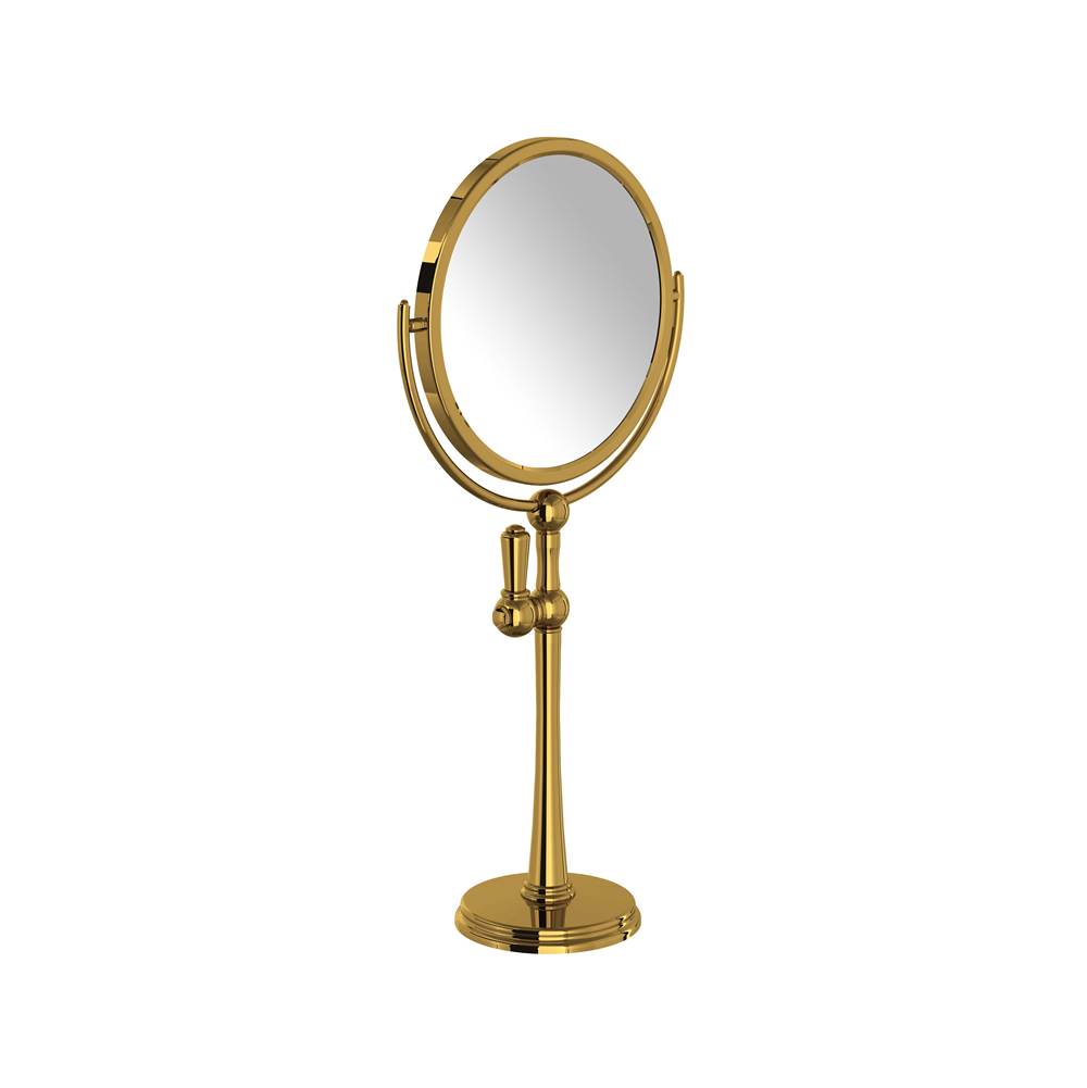 Rohl - Freestanding Makeup Mirror - Unlacquered Brass