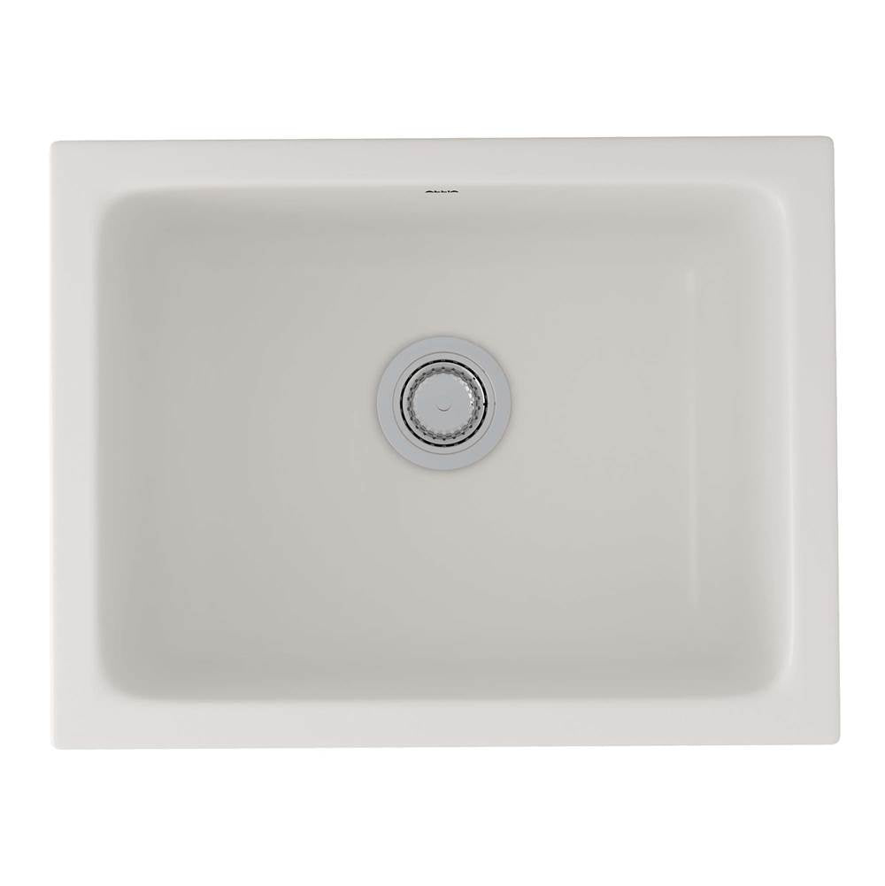 Rohl - AlliaE 24'' Fireclay Single Bowl Undermount Kitchen Or Laundry Sink - Pergame