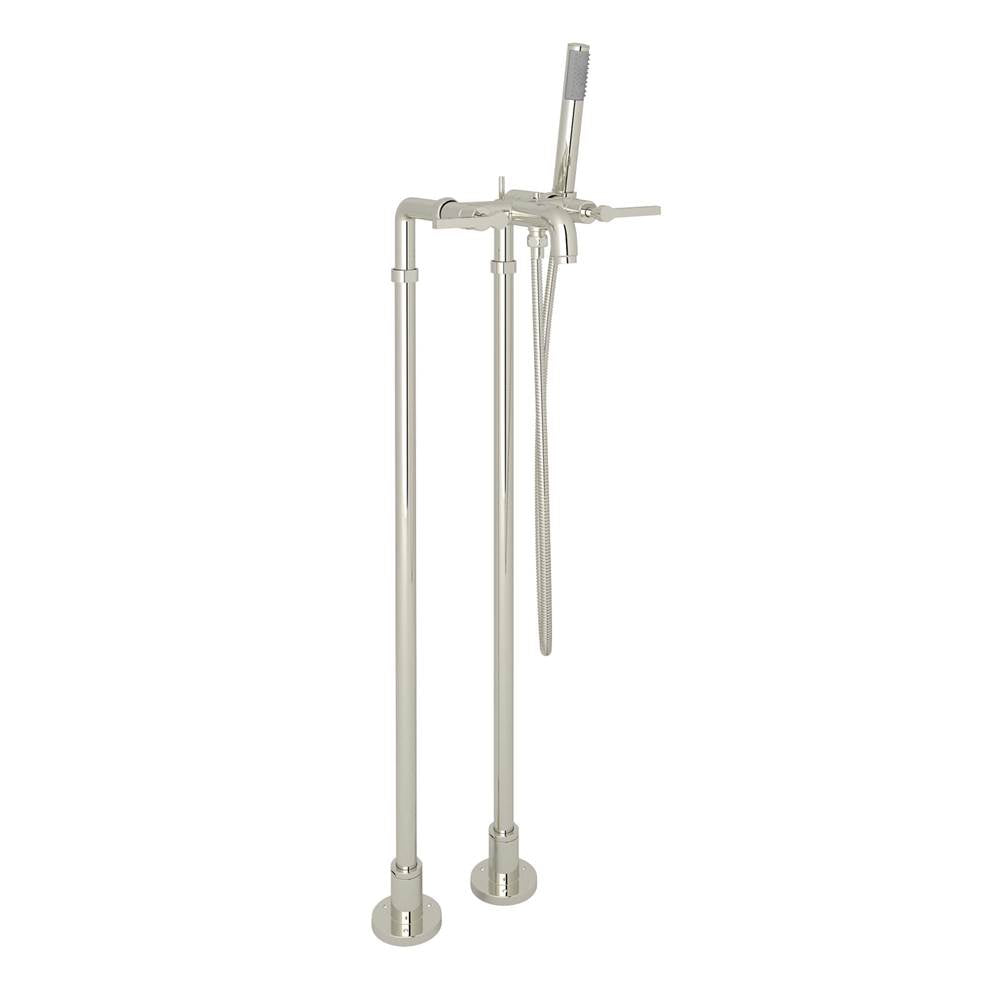 Rohl - Lombardia Floor Mount Tub Filler - Polished Nickel