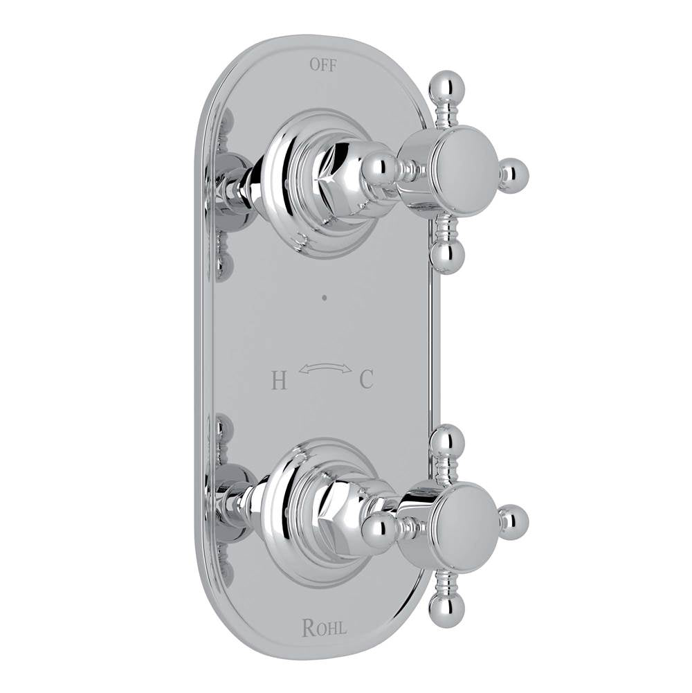 Rohl - 1/2'' Thermostatic Trim With Diverter - Polished Chrome