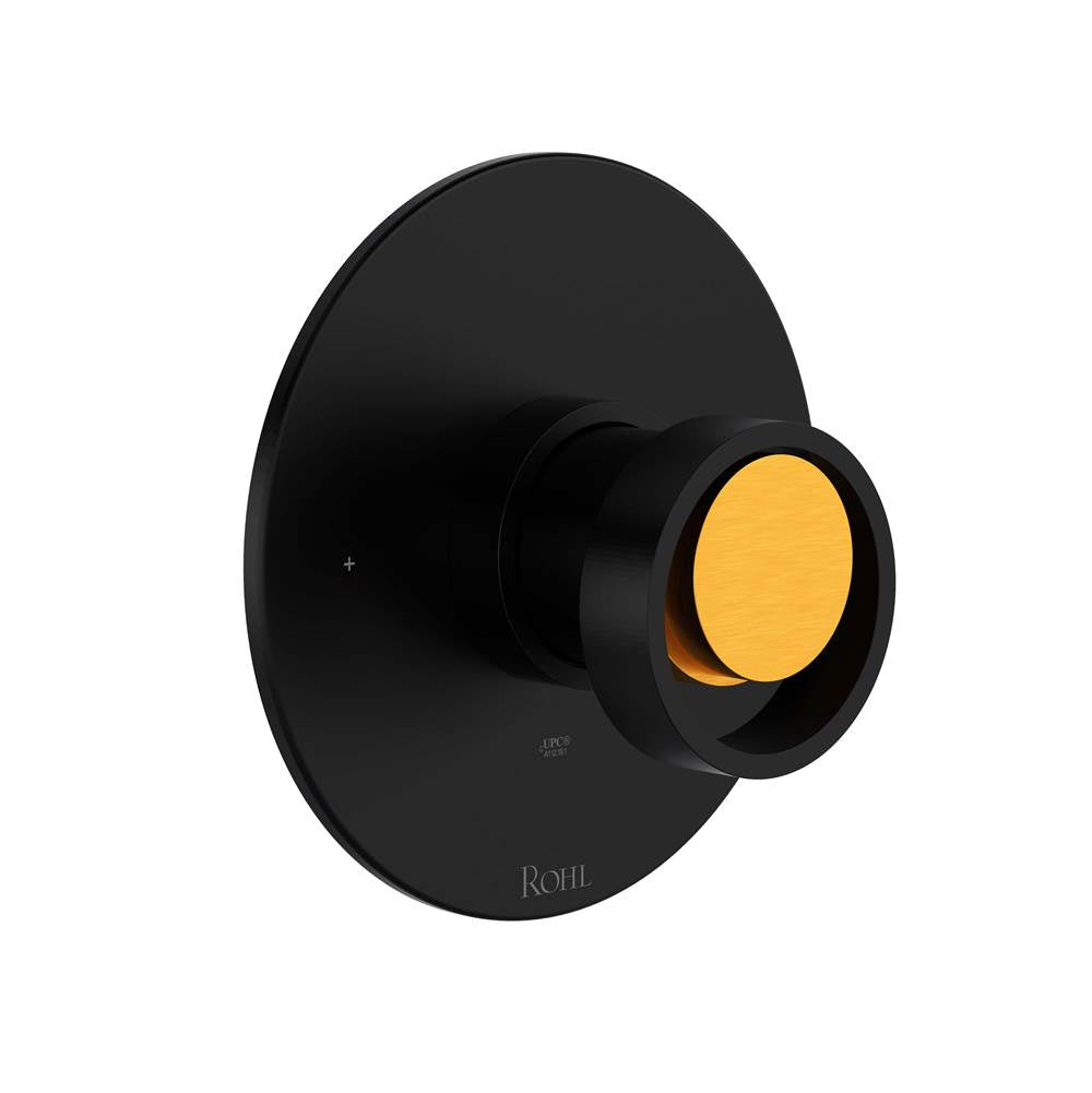 Rohl - EclissiE 1/2'' Pressure Balance Trim - Matte Black With Satin Gold