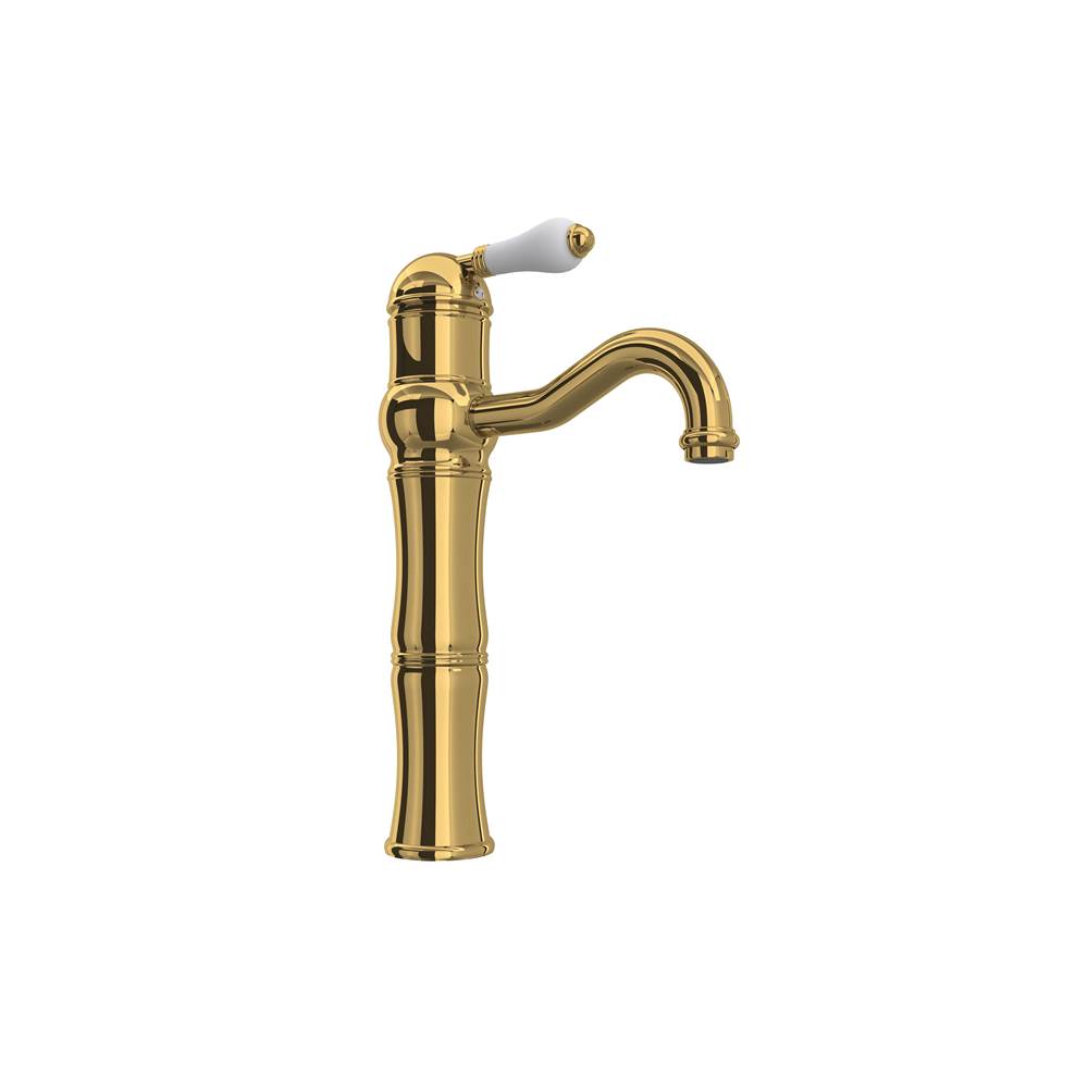 Rohl - Acqui Single Handle Tall Lavatory Faucet - Unlacquered Brass
