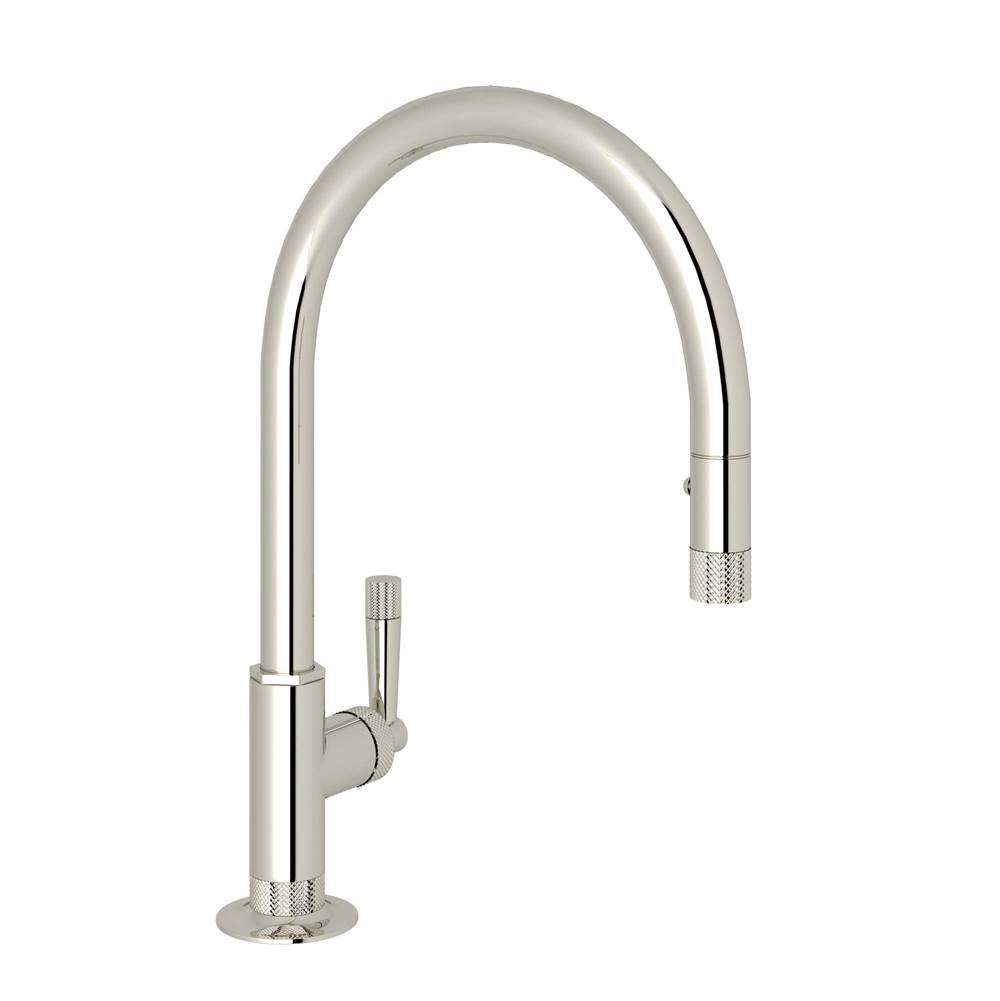 Rohl - Graceline Pull-Down Kitchen Faucet With C-Spout - Polished Nickel