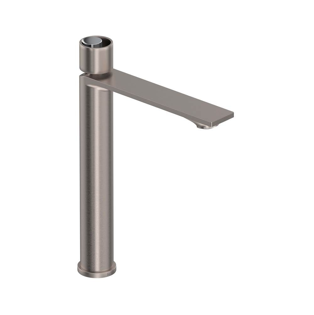 Rohl - EclissiE Single Handle Tall Lavatory Faucet - Satin Nickel With Polished Chrome