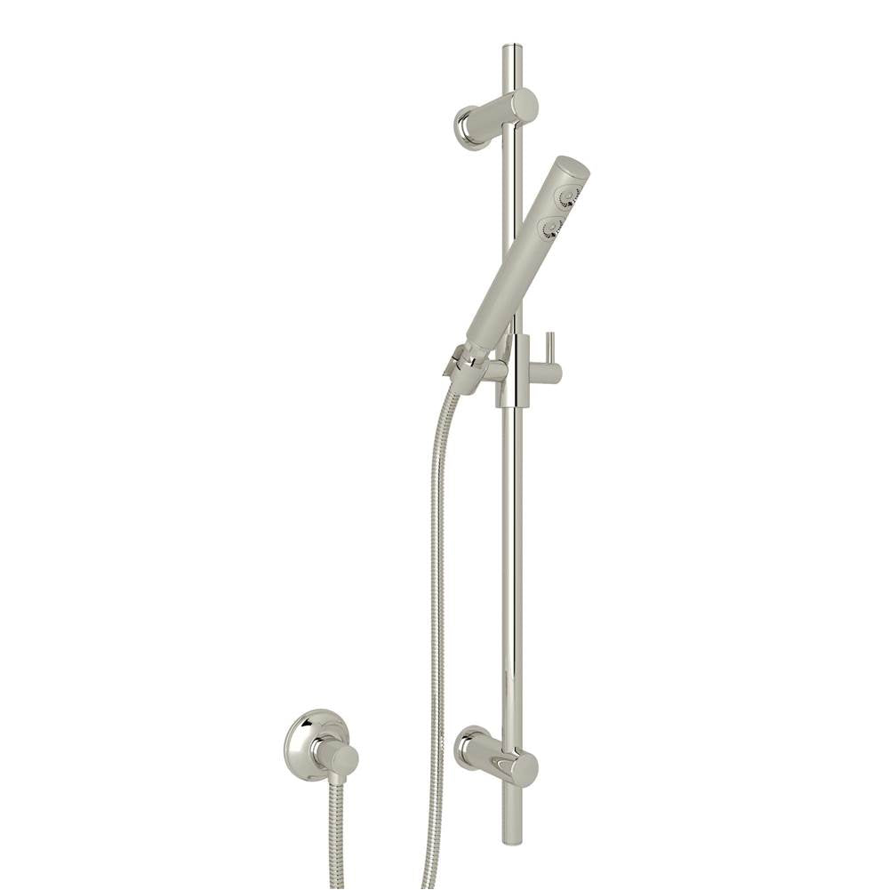 Rohl - Handshower Set With 30'' Slide Bar and Single Function Handshower - Polished Nickel