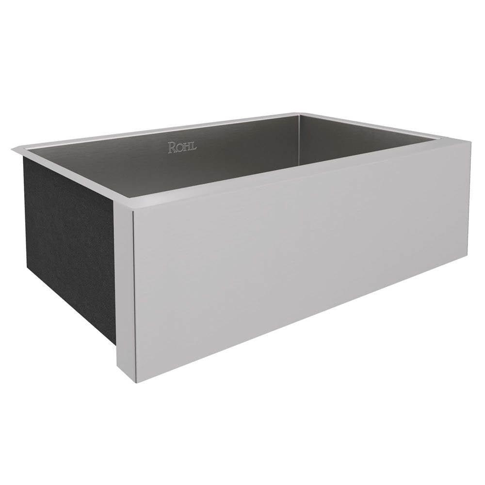 Rohl - ProscenioE 30'' Single Bowl Apron Front Stainless Steel Kitchen Sink - Brushed Stainless Steel