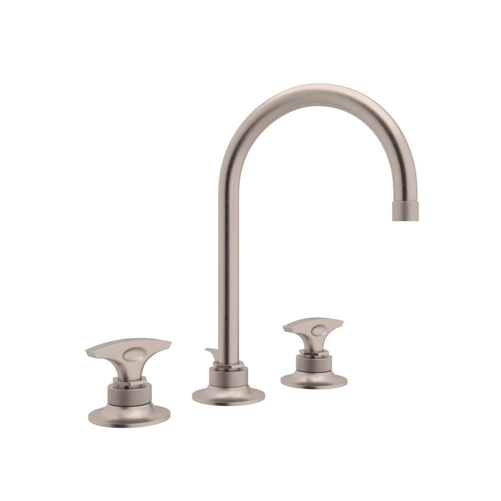Rohl - Graceline Widespread Lavatory Faucet With C-Spout - Satin Nickel