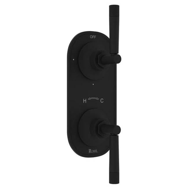 Rohl - Graceline 1/2'' Thermostatic Trim With Diverter - Matte Black