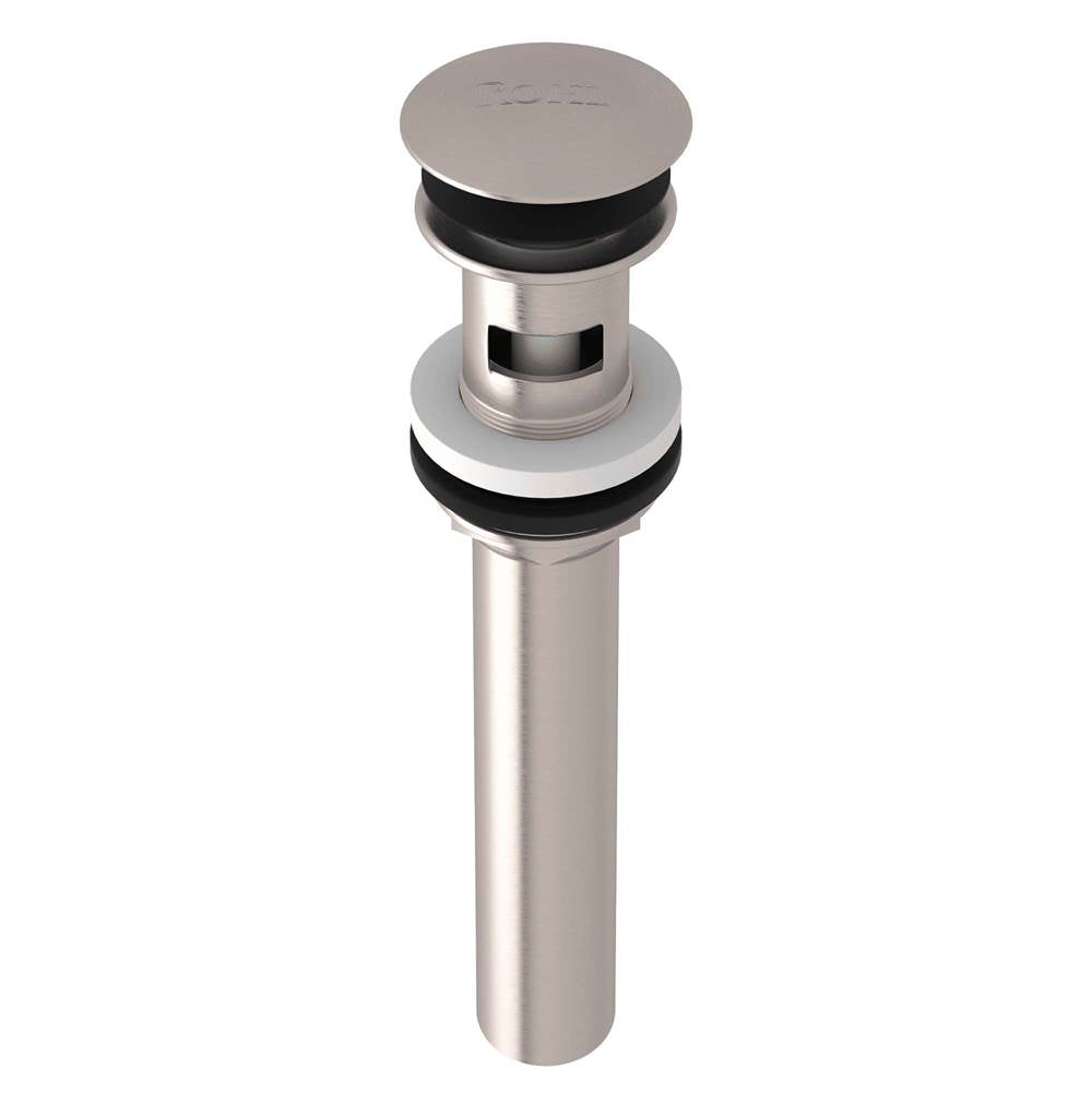 Rohl - Lavatory Push Drain With Overflow - Satin Nickel