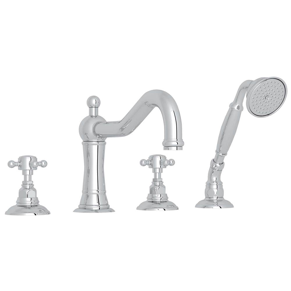 Rohl - Acqui 4-Hole Deck Mount Tub Filler - Polished Chrome