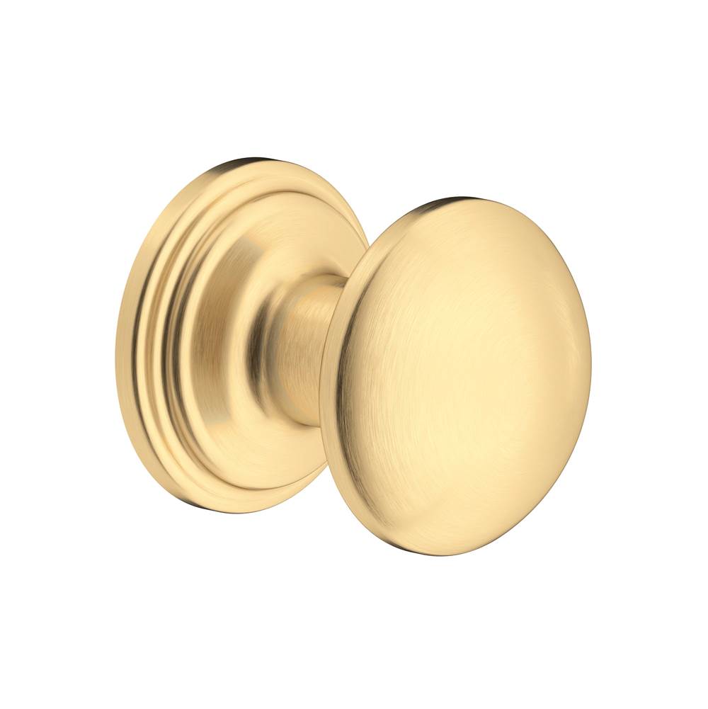 Rohl - Small Button Drawer Pull Knobs - Set of 5 - Satin English Gold