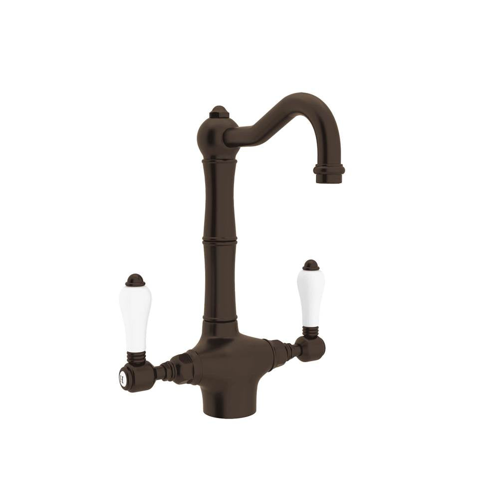 Rohl - Acqui Two Handle Bar/Food Prep Kitchen Faucet - Tuscan Brass
