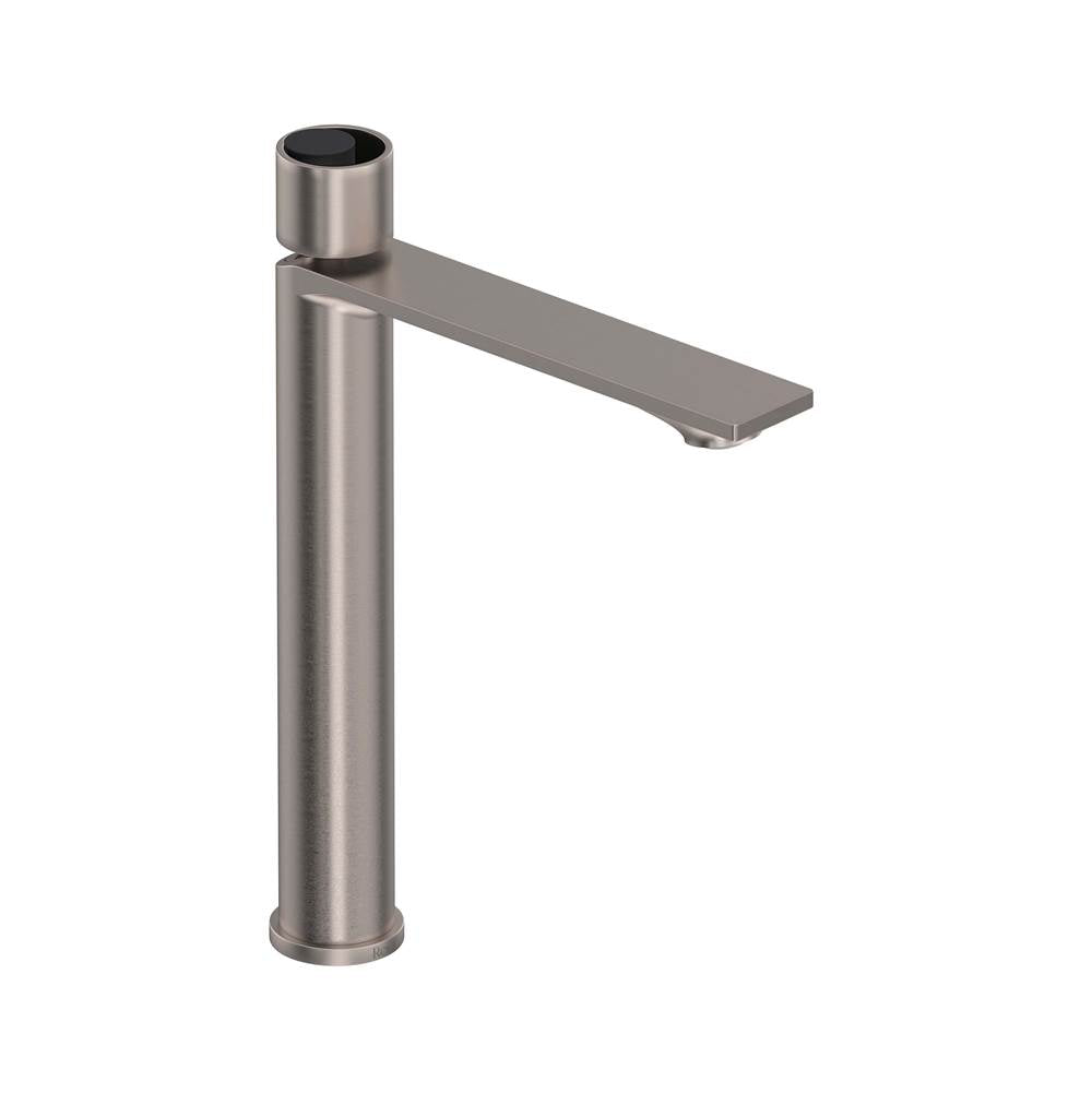 Rohl - EclissiE Single Handle Tall Lavatory Faucet - Satin Nickel With Matte Black