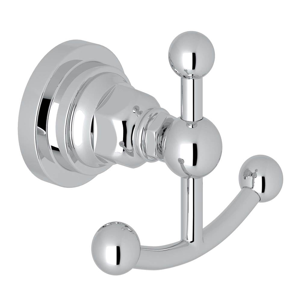 Rohl - San GiovanniE Double Robe Hook - Polished Chrome