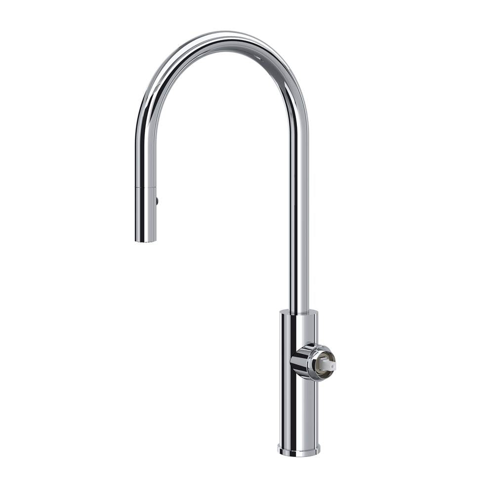 Rohl - EclissiE Pull-Down Kitchen Faucet With C-Spout - Less Handle - Polished Chrome