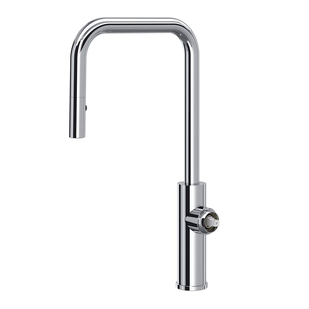 Rohl - EclissiE Pull-Down Kitchen Faucet With U-Spout - Less Handle - Polished Chrome
