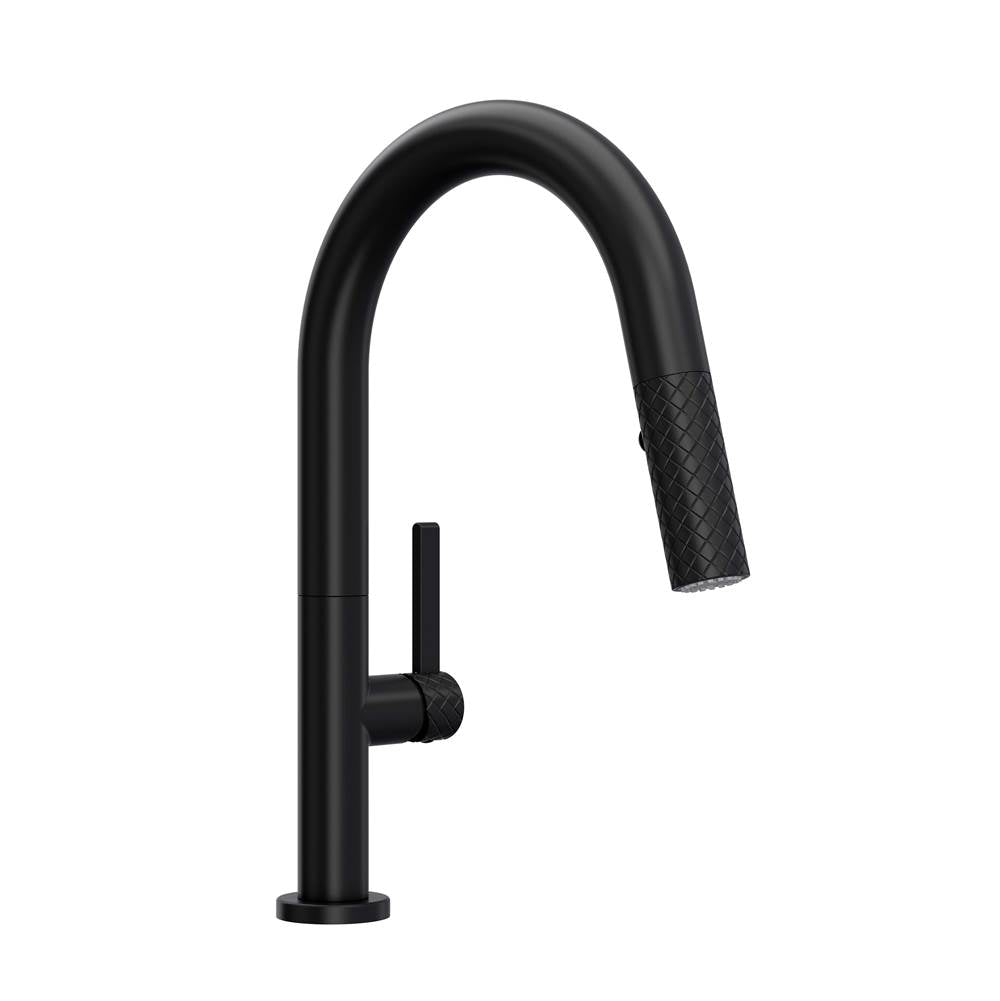 Rohl - TenerifeE Pull-Down Bar/Food Prep Kitchen Faucet - Matte Black