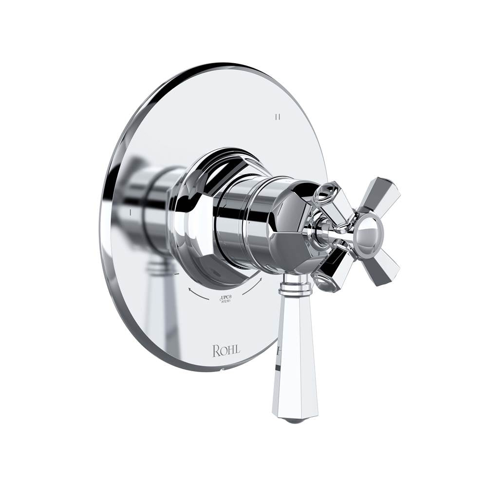 Rohl - 1/2'' Therm & Pressure Balance Trim With 3 Functions - Polished Chrome