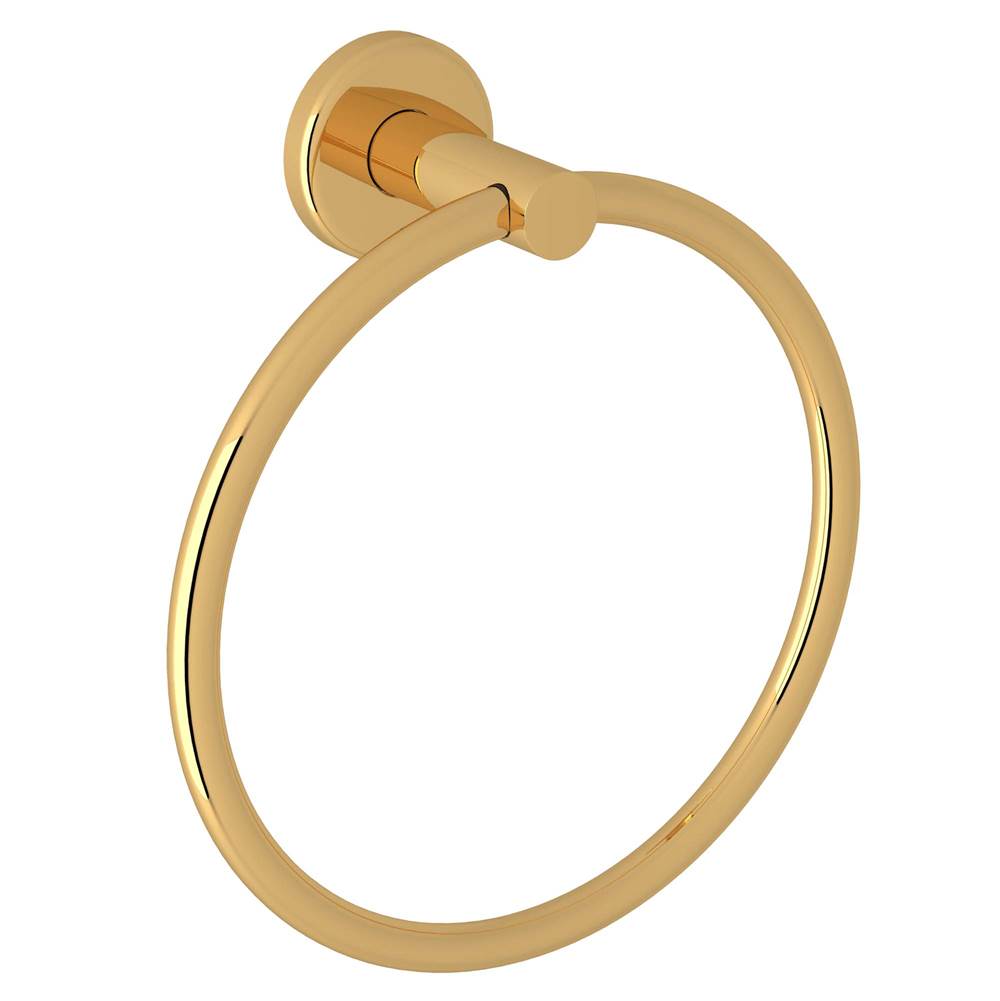 Rohl - Lombardia Towel Ring - Unlacquered Brass