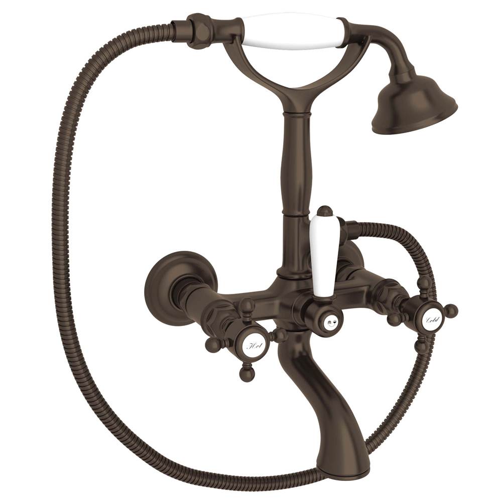 Rohl - Exposed Wall Mount Tub Filler - Tuscan Brass