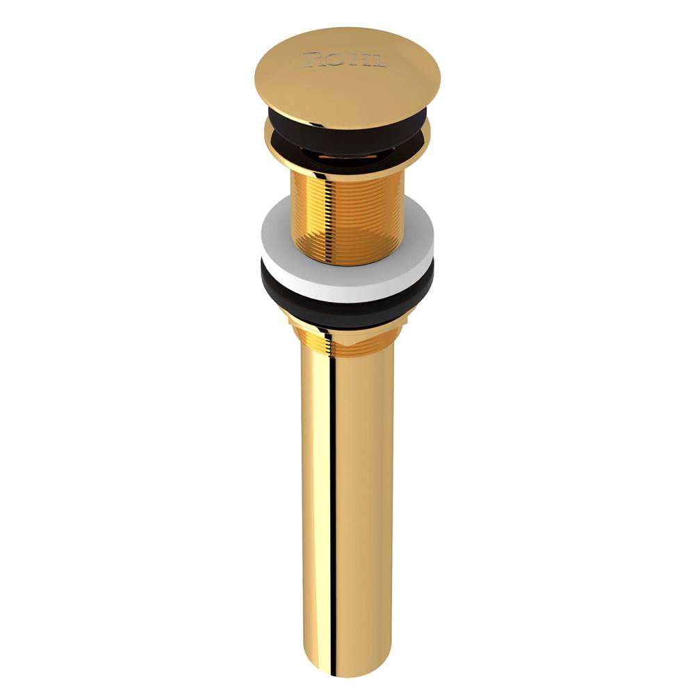 Rohl - Lavatory Push Drain Without Overflow - Italian Brass