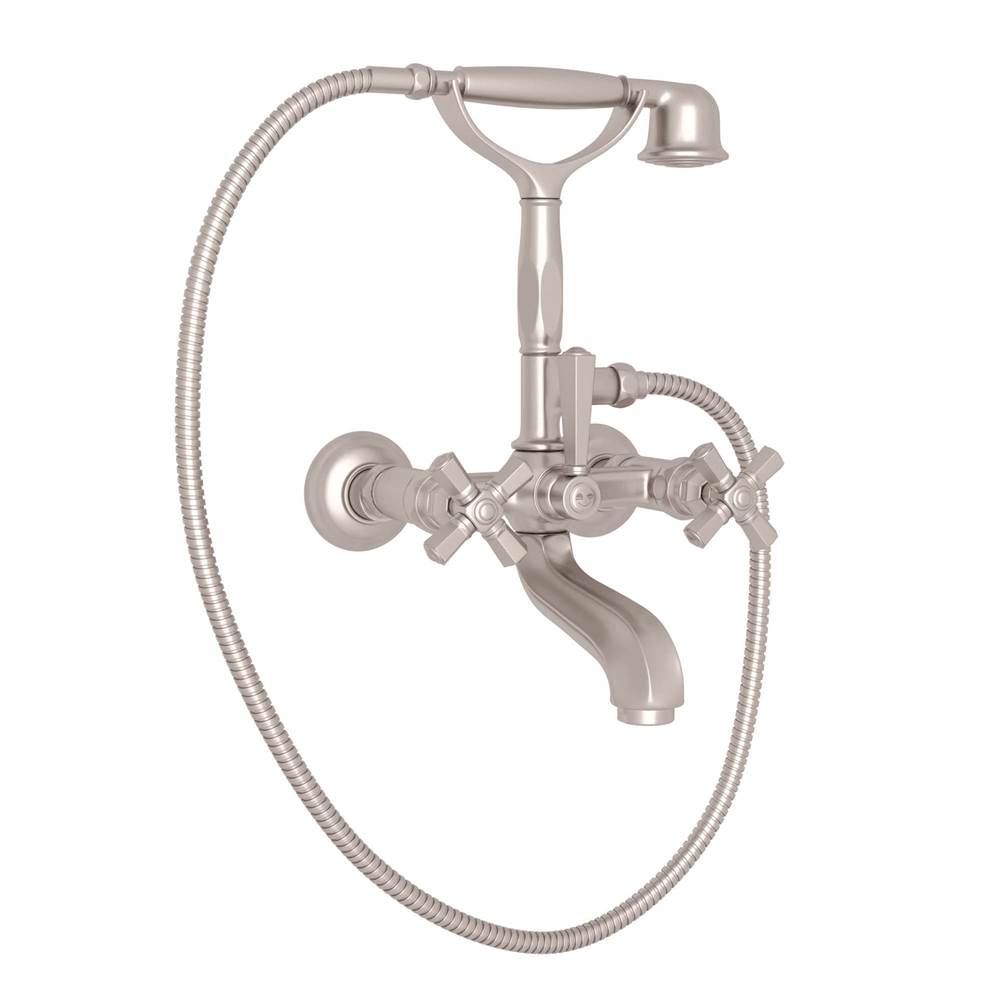 Rohl - Palladian Exposed Wall Mount Tub Filler - Satin Nickel