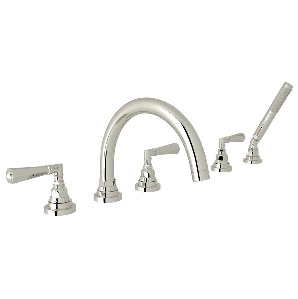 Rohl - San GiovanniE 5-Hole Deck Mount Tub Filler - Polished Nickel