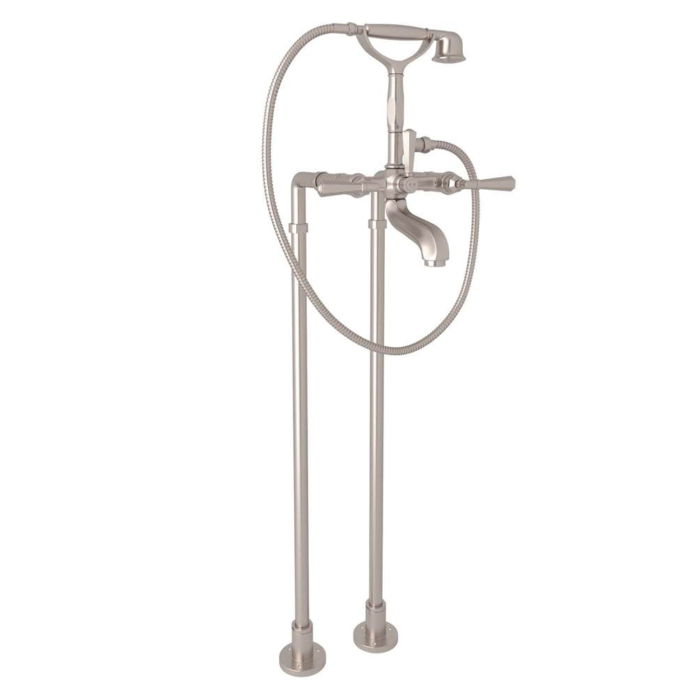 Rohl - Palladian Floor Mount Tub Filler - Satin Nickel