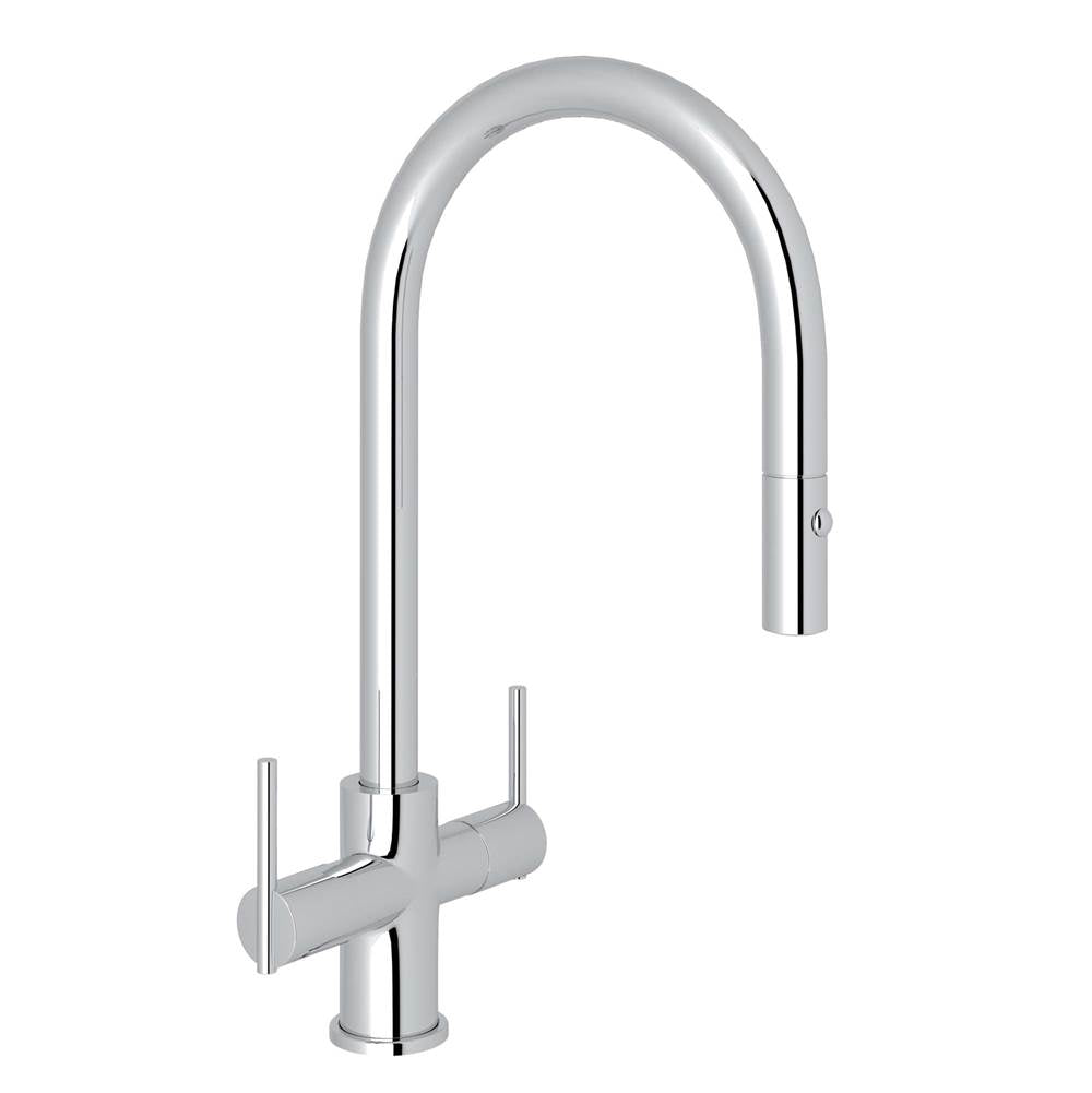 Rohl - PirelloneE Two Handle Pull-Down Kitchen Faucet - Polished Chrome
