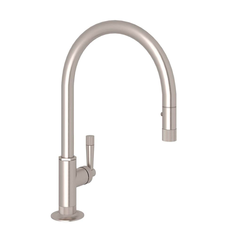 Rohl - Graceline Pull-Down Kitchen Faucet With C-Spout - Satin Nickel